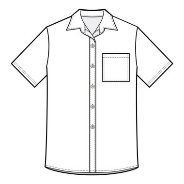 Gömlek Bluz Üst Moda Çizimi