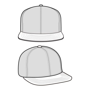 Snapback Şapka Şapka Düz Çizim