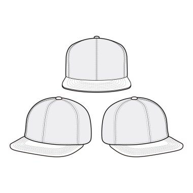 Snapback Şapka Şapka Düz Çizim
