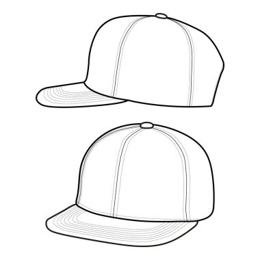 Snapback Şapka Şapka Düz Çizim