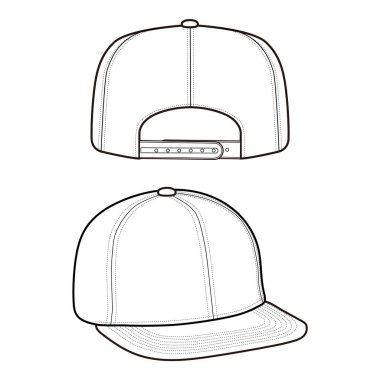 Snapback Şapka Şapka Düz Çizim
