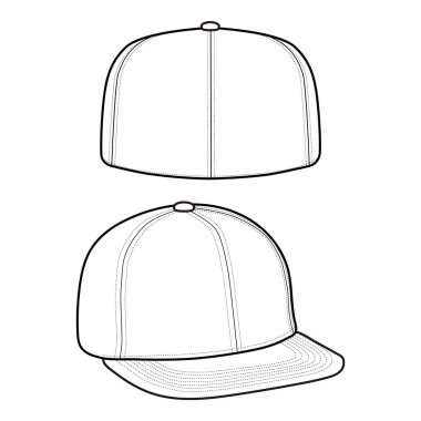 Snapback Şapka Şapka Düz Çizim