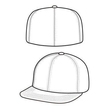 Snapback Şapka Şapka Düz Çizim
