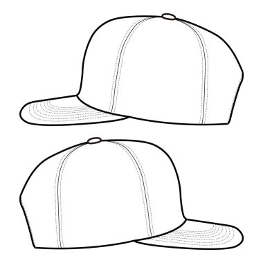 Snapback Şapka Şapka Düz Çizim