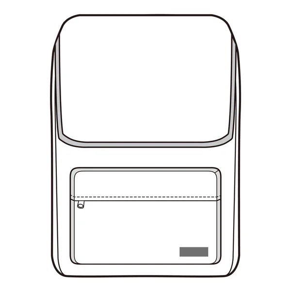 Рюкзак Модний Дизайн Плоского Ескізу — стокове фото