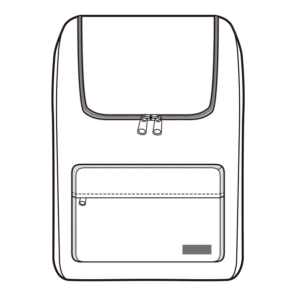 Rucksack Mode Flache Skizze Design — Stockfoto