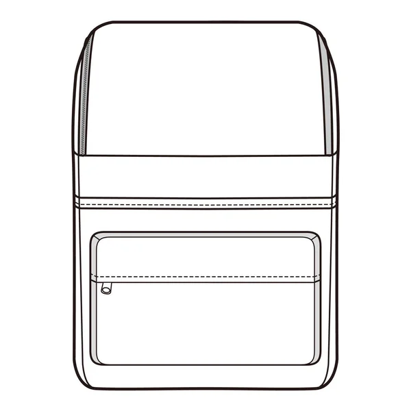 Rucksack Mode Flache Skizze Design — Stockfoto