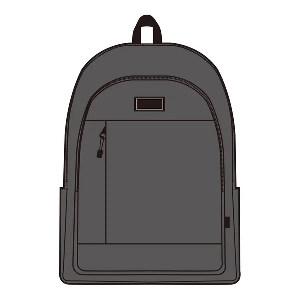 Backpack Μόδα Επίπεδη Σχεδίαση Σκίτσο — Φωτογραφία Αρχείου