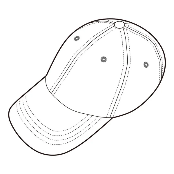 Gorra Béisbol Sombrero Boceto Plano Moda —  Fotos de Stock