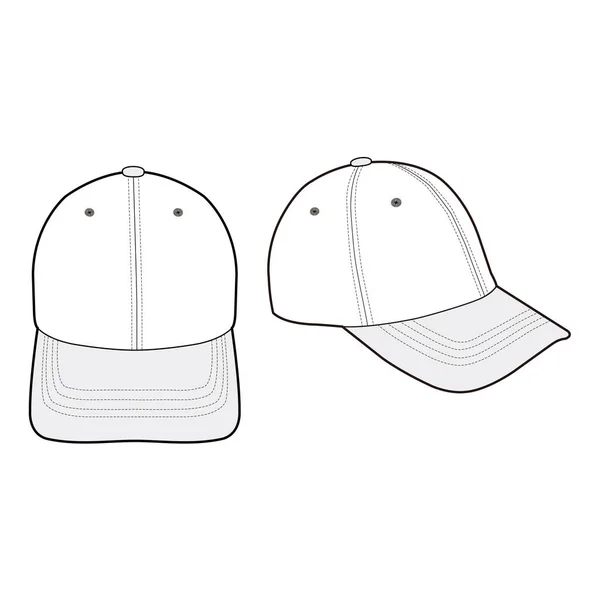 Μπέιζμπολ Cap Καπέλο Μόδα Επίπεδη Σκίτσο — Φωτογραφία Αρχείου