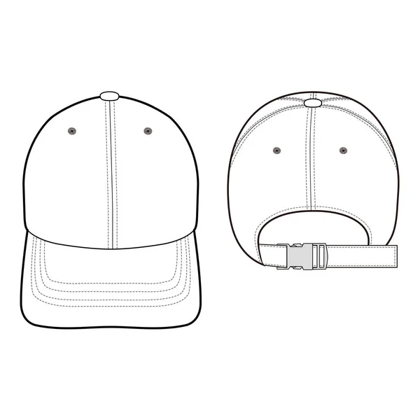 Μπέιζμπολ Cap Καπέλο Μόδα Επίπεδη Σκίτσο — Φωτογραφία Αρχείου