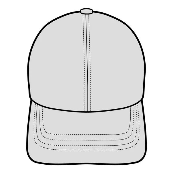 Baseball Cap Hat Fashion Flat Sketch — 스톡 사진