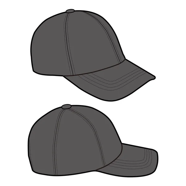Beyzbol Şapkası Şapka Düz Çizim — Stok fotoğraf