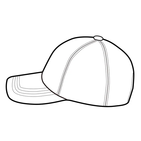 Boné Beisebol Chapéu Moda Esboço Plano — Fotografia de Stock