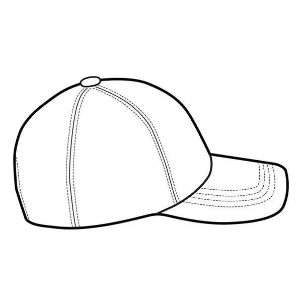 Gorra Béisbol Sombrero Boceto Plano Moda — Foto de Stock