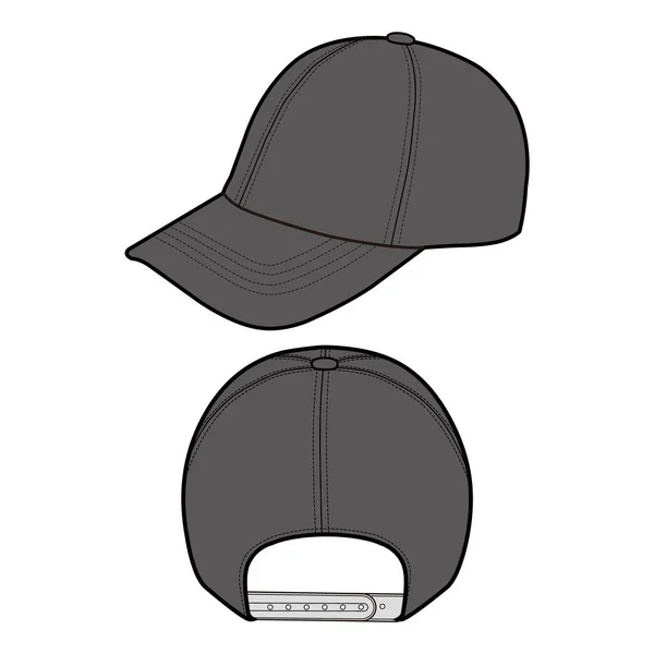 Baseball Cap Hat Fashion flat sketch