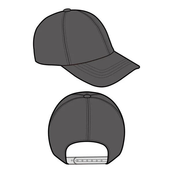 棒球帽帽时装平面草图 — 图库照片