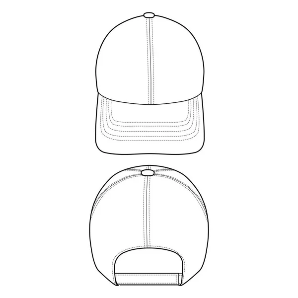 Gorra Béisbol Sombrero Boceto Plano Moda —  Fotos de Stock