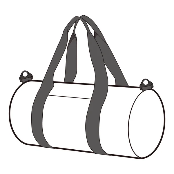 Boston Bag Cross Tote Fashion Flat Sketch — Stock Photo, Image