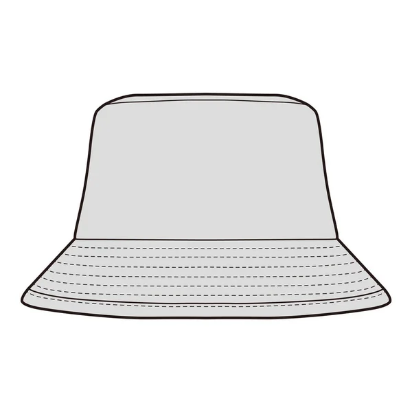 Bucket Hat Fashion Flat Sketch — Stock Photo, Image