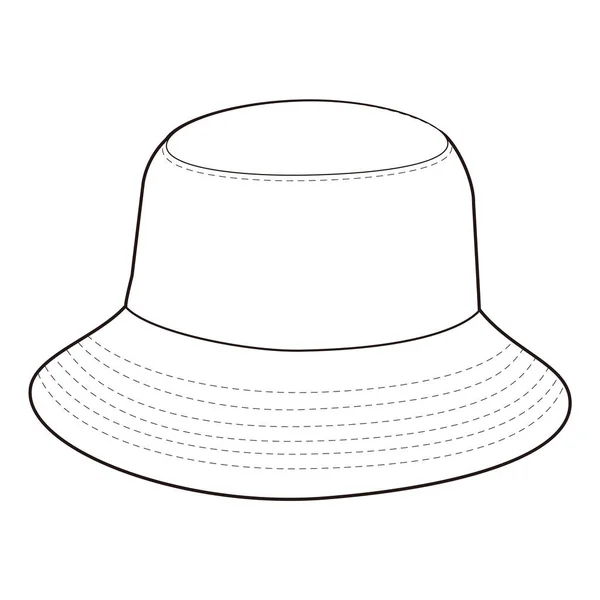 Bucket Sombrero Boceto Plano Moda — Foto de Stock