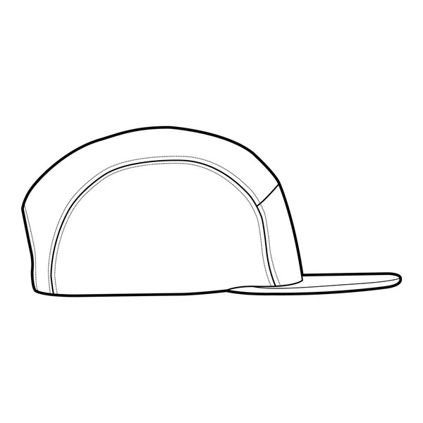 キャンプキャップ帽子ファッションフラットスケッチ — ストック写真