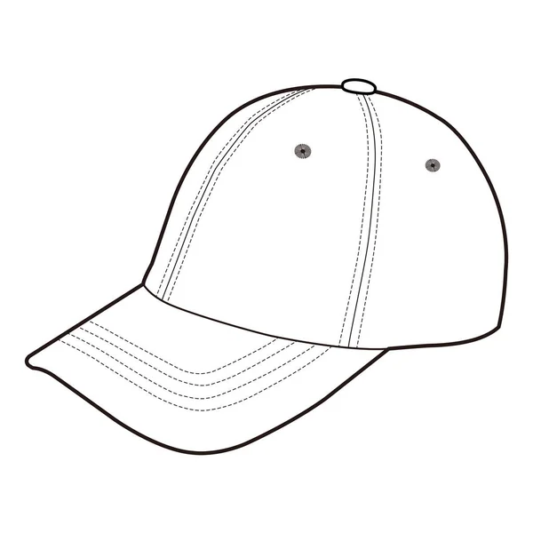 Gorra Béisbol Snapback Sombrero Boceto Plano Moda — Foto de Stock