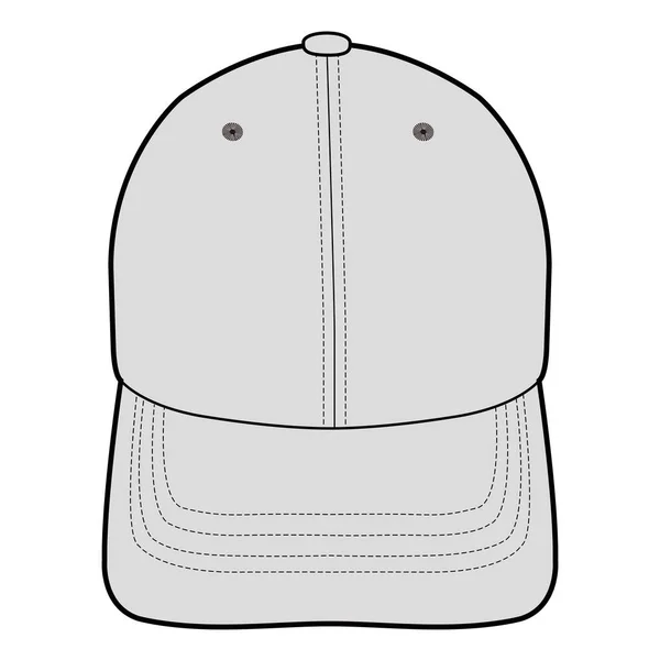 Baseball Cap Snapback Hatt Mode Platt Skiss — Stockfoto