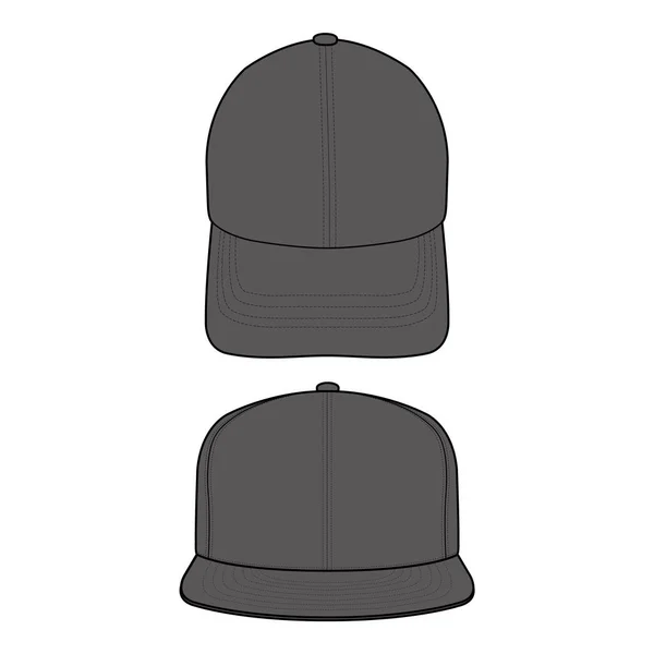 野球帽スナップバック帽子ファッションフラットスケッチ — ストック写真