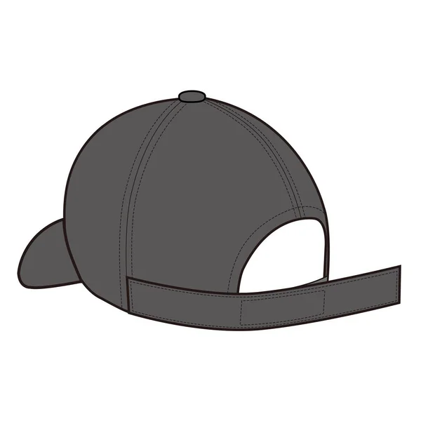 Baseballmütze Schnappschuss Hut Mode Flache Skizze — Stockfoto
