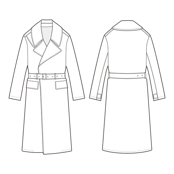 Outer Coat Jacket Outerwear Fashion Flat — Stock Photo, Image