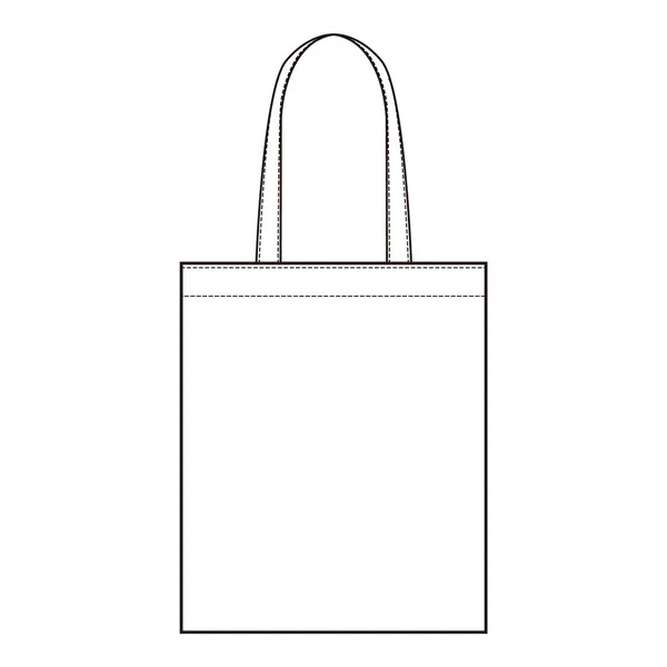 Tote Bag Cross Tote Fashion Flat Sketch — Stock Photo, Image
