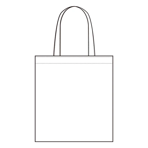 Tote Bag Cross Tote Fashion Flat Sketch — Fotografia de Stock