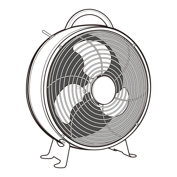 Vectorillustratie Van Een Schets Van Een Ventilator — Stockfoto