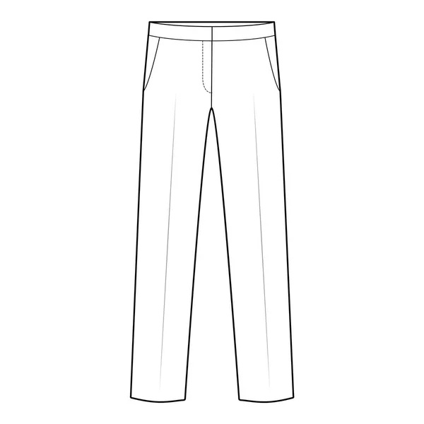 女性用パンツのアイコン ウェブのための服のベクトル記号の概略図 — ストック写真