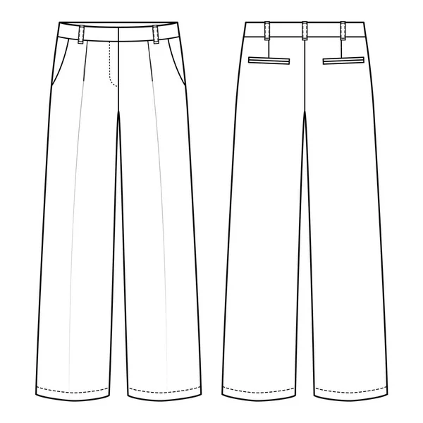 Ilustracja Wektorowa Damskich Spodni — Zdjęcie stockowe