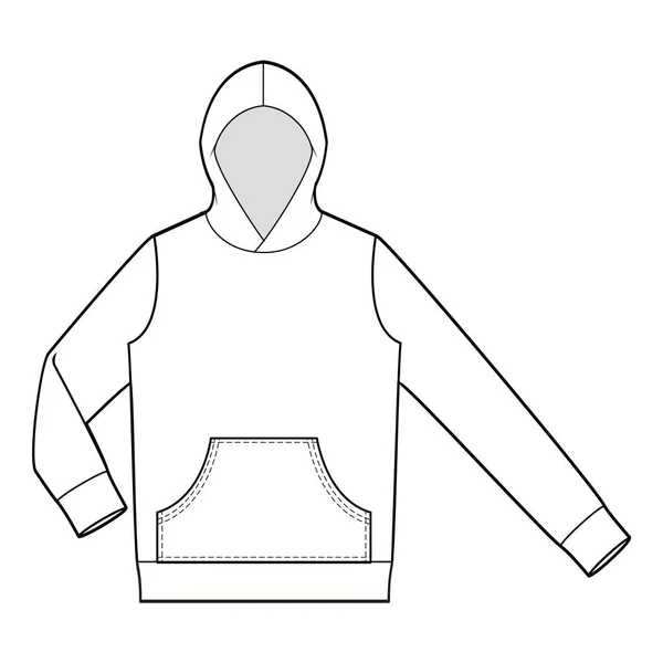 Kapüşonlu Sweatshirt Tasarımı Düz Moda — Stok fotoğraf