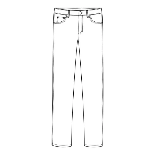 Ícone Calças Jeans Ilustração Vetorial — Fotografia de Stock