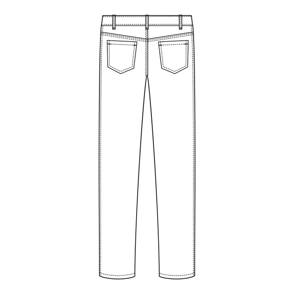 Ikona Spodni Dżinsów Ilustracja Wektora — Zdjęcie stockowe