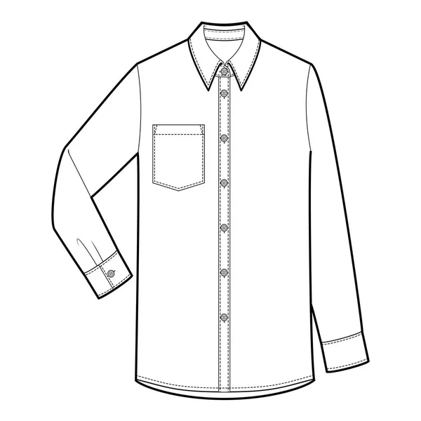 Lange Ærme Shirts Mode Flad Teknisk Tegning Skabelon Stock Vector by  ©haydenkoo 248104222
