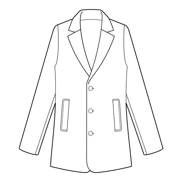 Outer Coat Jacket Outerwear Fashion Flat — Stock Photo, Image