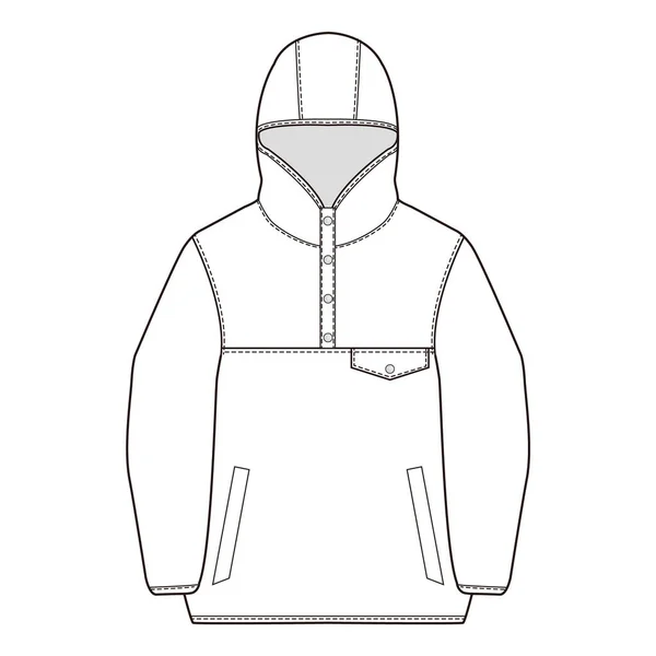 Hoodie Hooded Sweatshirt Design Flat — 스톡 사진