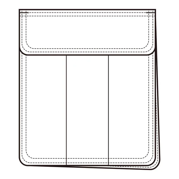 Pocket Cargo Pants Clothing Subsidiary Materials Fashion Flat Sketch — Stock Photo, Image