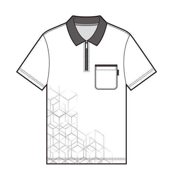 Poloshirts Shirt Top Mode Flache Skizze — Stockfoto