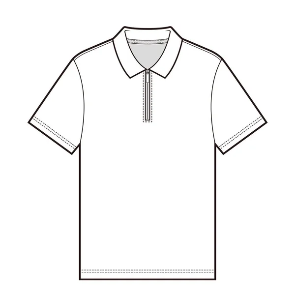 Koszulki Polo Tee Top Moda Płaski Szkic — Zdjęcie stockowe