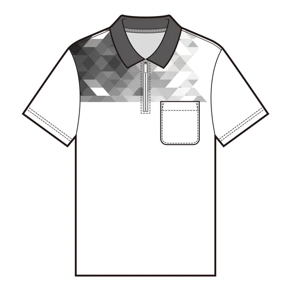 Polo Shirts Tee Top Fashion Flat Sketch — Stock Photo, Image