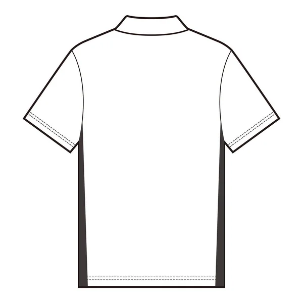 Polo Shirt Tee Top Fashion Sketsa Datar — Stok Foto