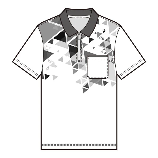 Camisas Pólo Tee Top Moda Plana Esboço — Fotografia de Stock