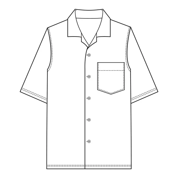 Košile Halenka Top Módní Plochý Náčrt — Stock fotografie
