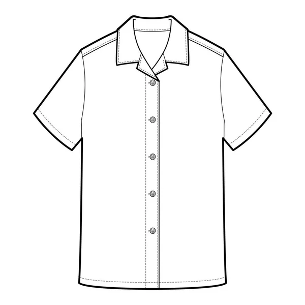 Camisa Blusa Boceto Plano Moda Superior — Foto de Stock